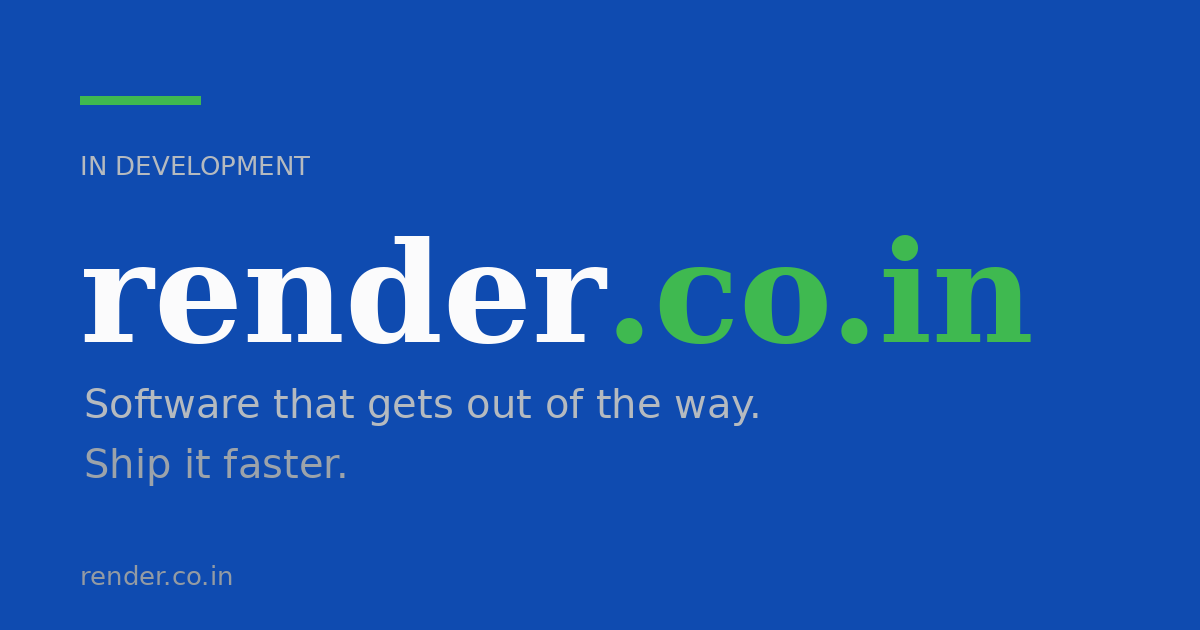 Link preview image for render.co.in